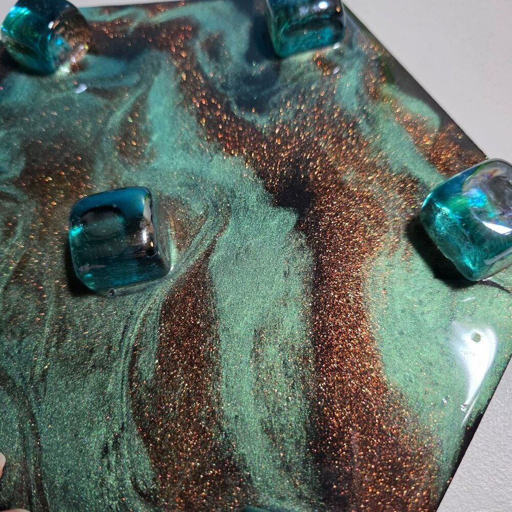 Beautiful Handmade Glass Trivet - Picture 2 of 5